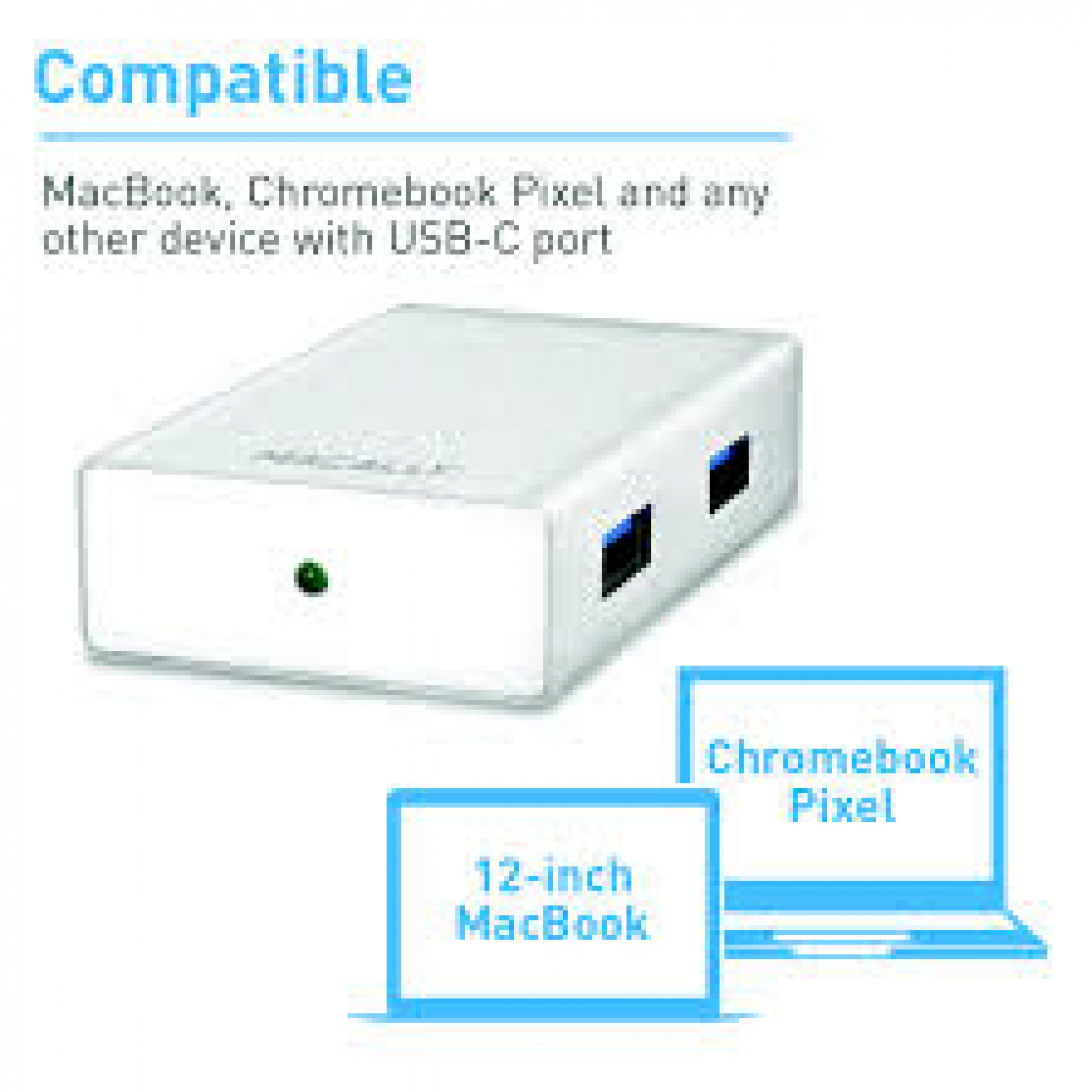 Четырех портовый USB 3.0 хаб Macally для расширения 3.1 USB-C (UC3HUB)